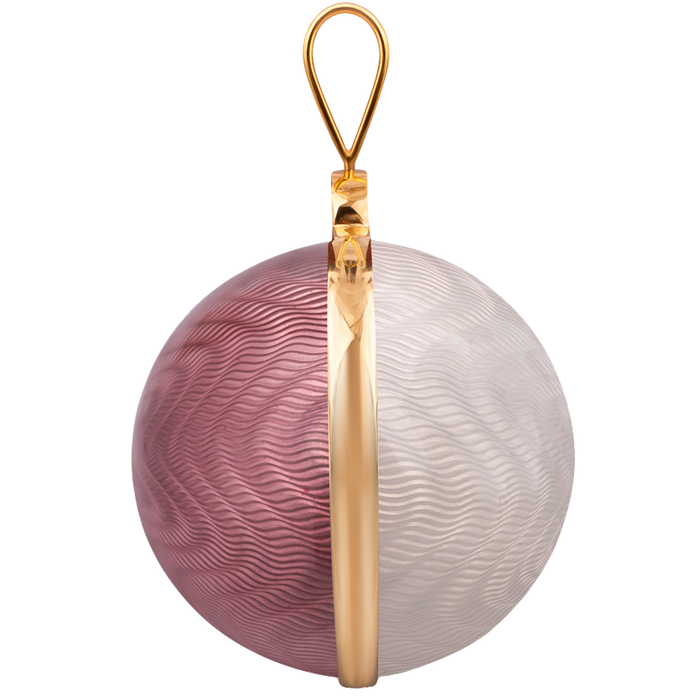 6pcs Jewelry Christmas Balls Set, Purple and White